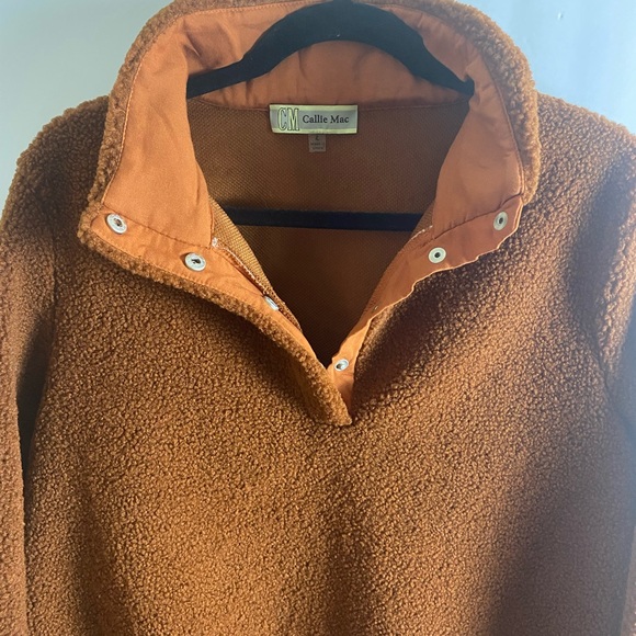 CALLIE MAC PULLOVER FLEECE FOR MEN IN BURNT ORANGE SIZE L. - Picture 3 of 6